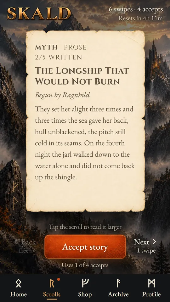 A Scroll waiting to be accepted